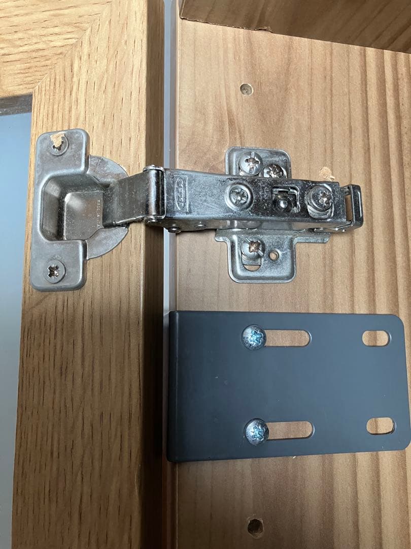IKEA PAX ワードローブ　扉のみ　オーク材　フロストガラス