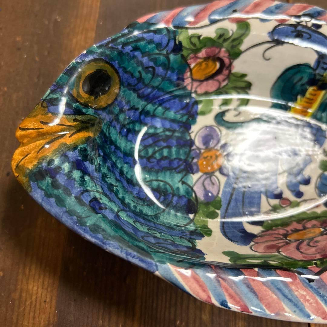 SKYROS HAND ハンドペイント　魚型　トレイ　飾り皿