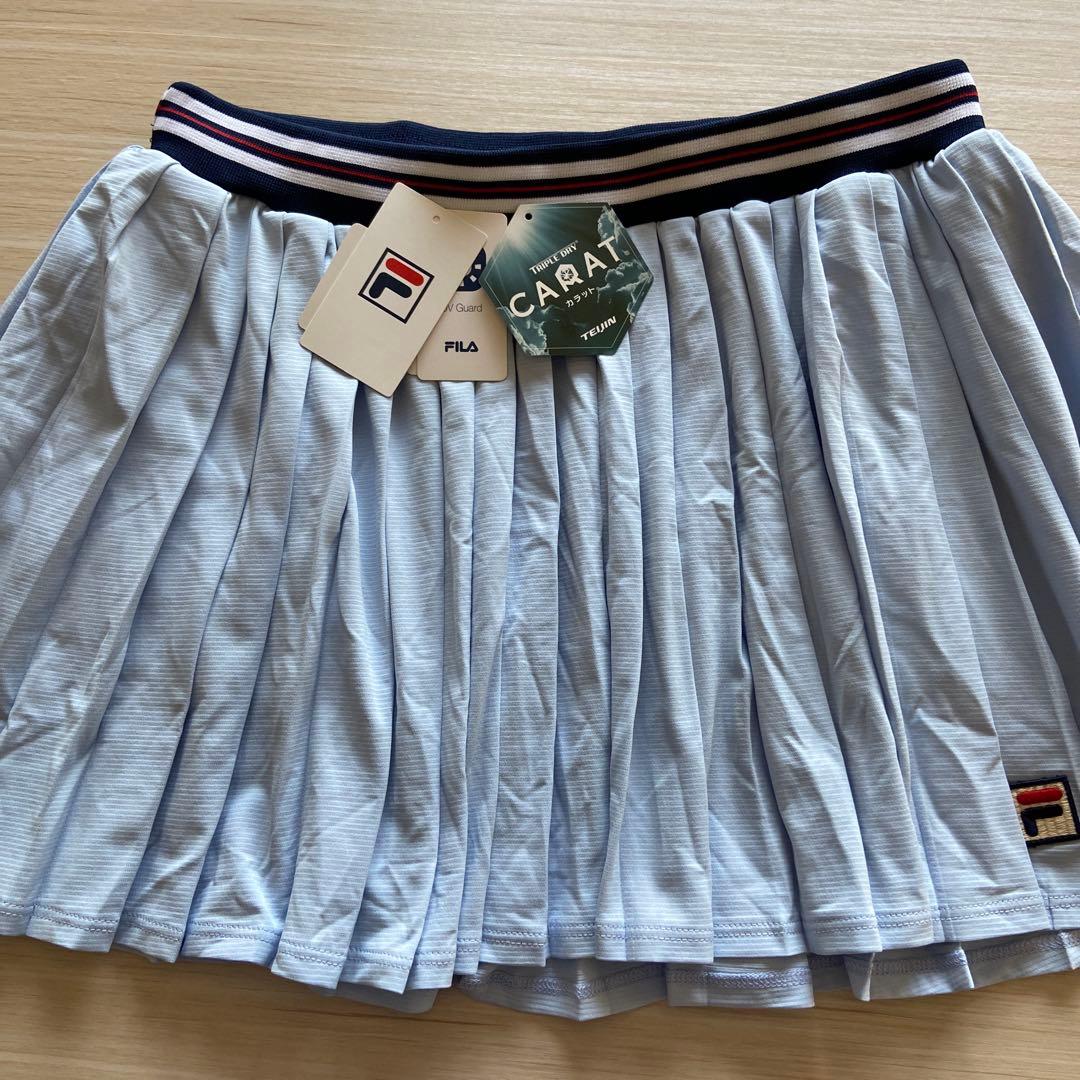 【未使用】FILA テニスウェア　薄い青 プリーツスカート ¥11880
