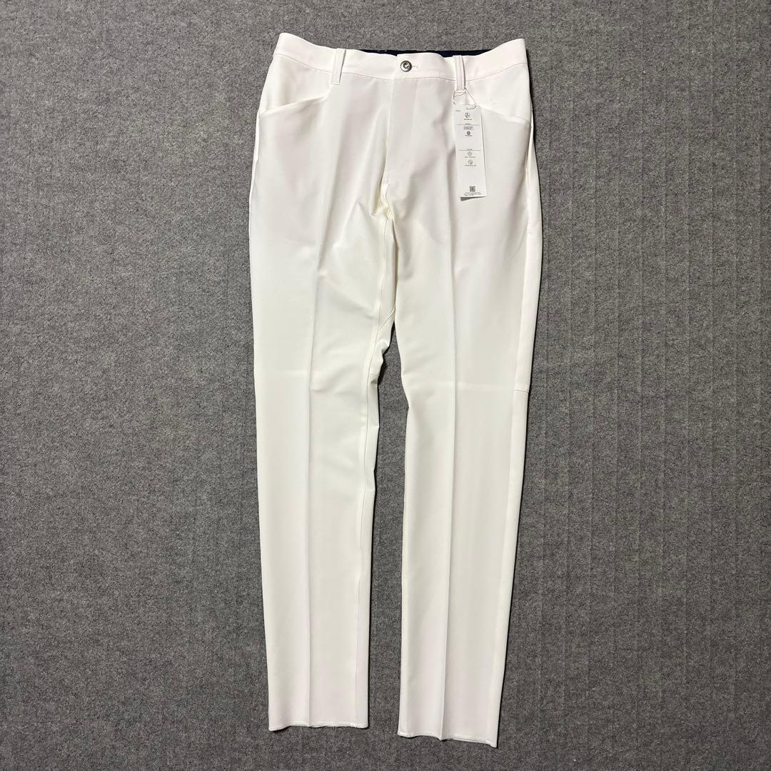 Mサイズ 新品 アンパスィ ストレッチ ゴルフパンツ 白 AMF5003E3F