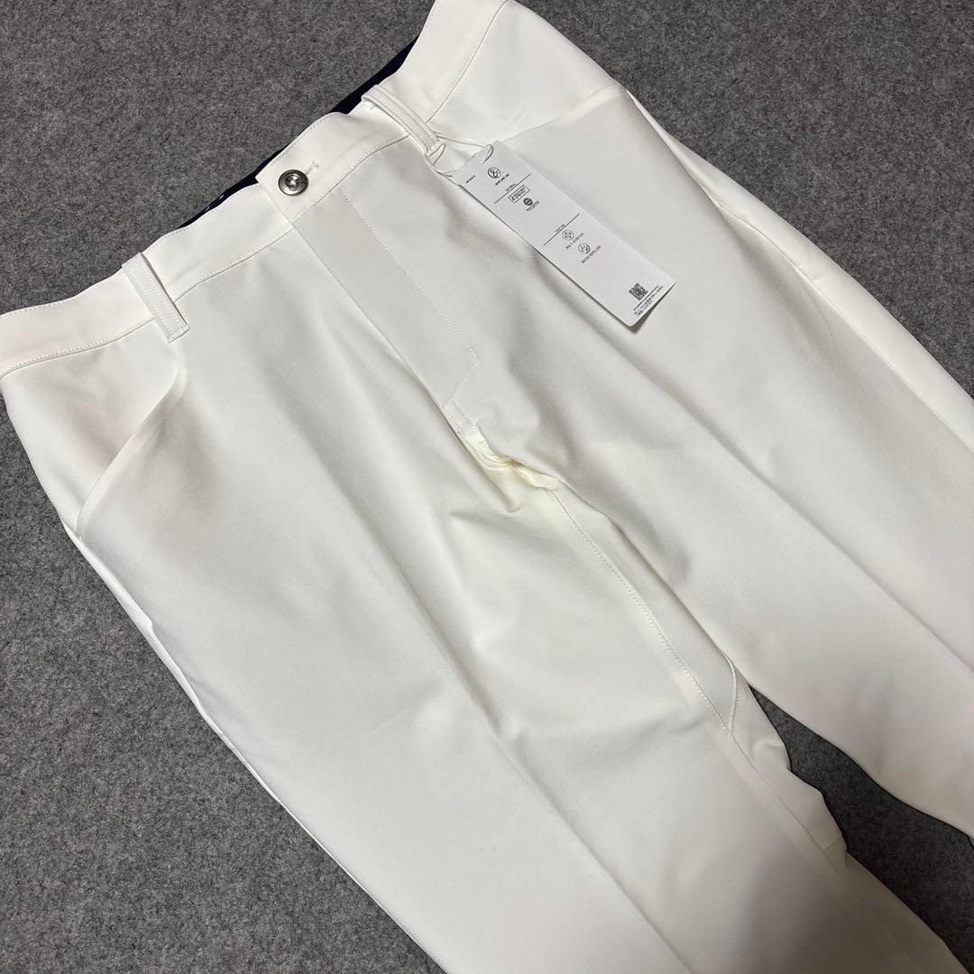 Mサイズ 新品 アンパスィ ストレッチ ゴルフパンツ 白 AMF5003E3F