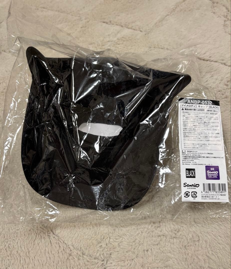 BLACKPINK マイメロディ コラボ キャップ Black ブラック