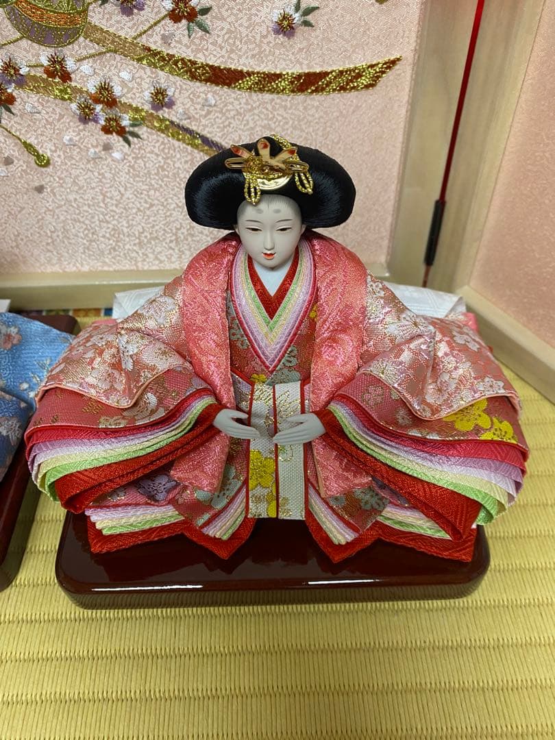 雛人形　親王飾り収納セット・頭　梛葉　作・間口約５５×奥行約３３×高さ約５３㎝