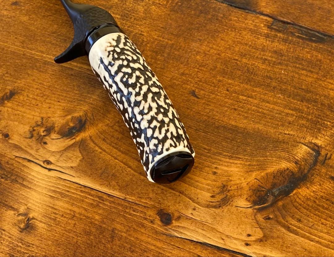 ガングリップ　鹿の角グリップ　トラウト　渓流　ハンドメイド　ロッドビルディング