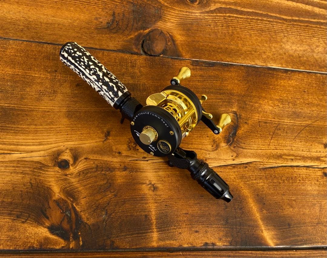 ガングリップ　鹿の角グリップ　トラウト　渓流　ハンドメイド　ロッドビルディング