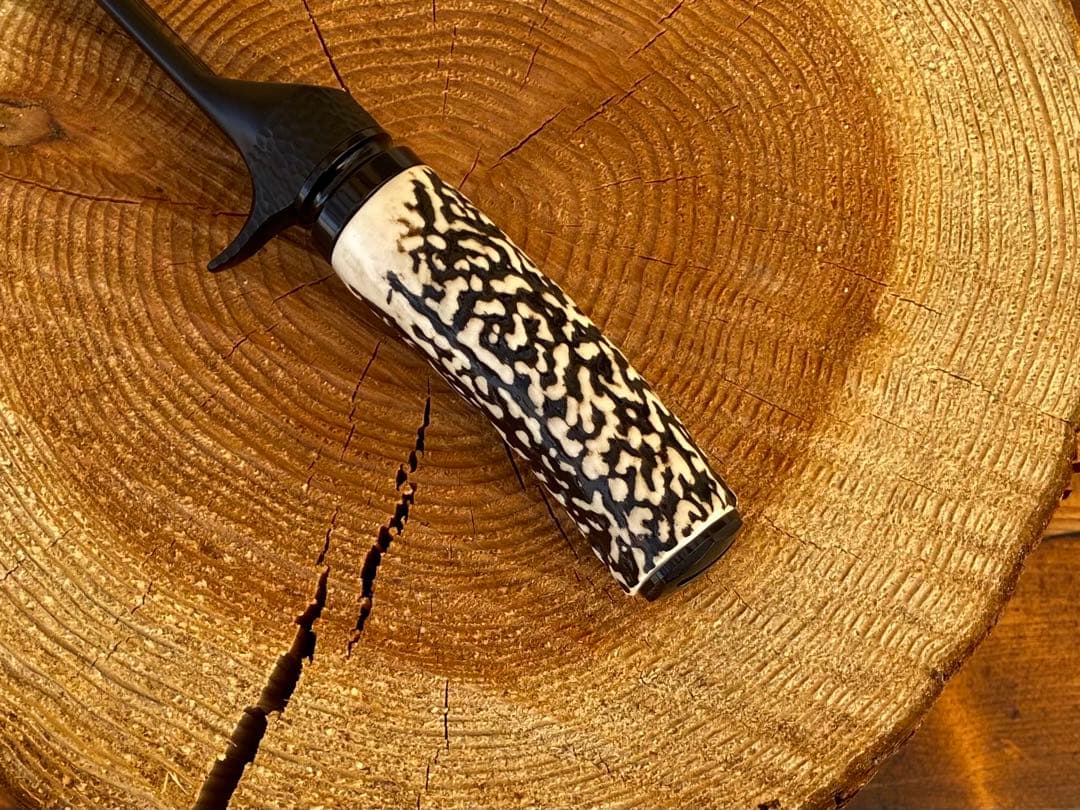 ガングリップ　鹿の角グリップ　トラウト　渓流　ハンドメイド　ロッドビルディング