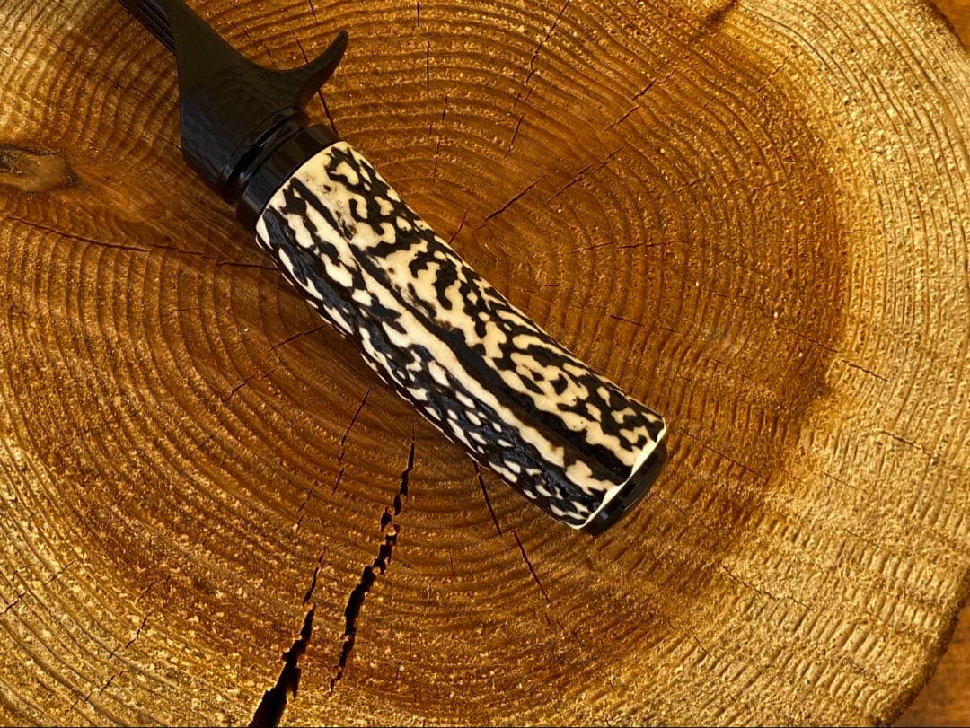 ガングリップ　鹿の角グリップ　トラウト　渓流　ハンドメイド　ロッドビルディング