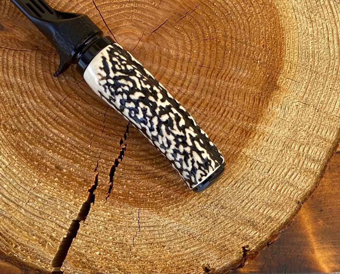 ガングリップ　鹿の角グリップ　トラウト　渓流　ハンドメイド　ロッドビルディング