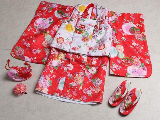 七五三 着物 被布 3歳女の子 フルセット Z00127