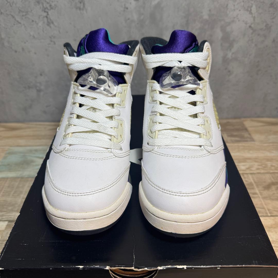 AIR JORDAN 5 レトロ 6.6Y 2013年ホワイト×パープル