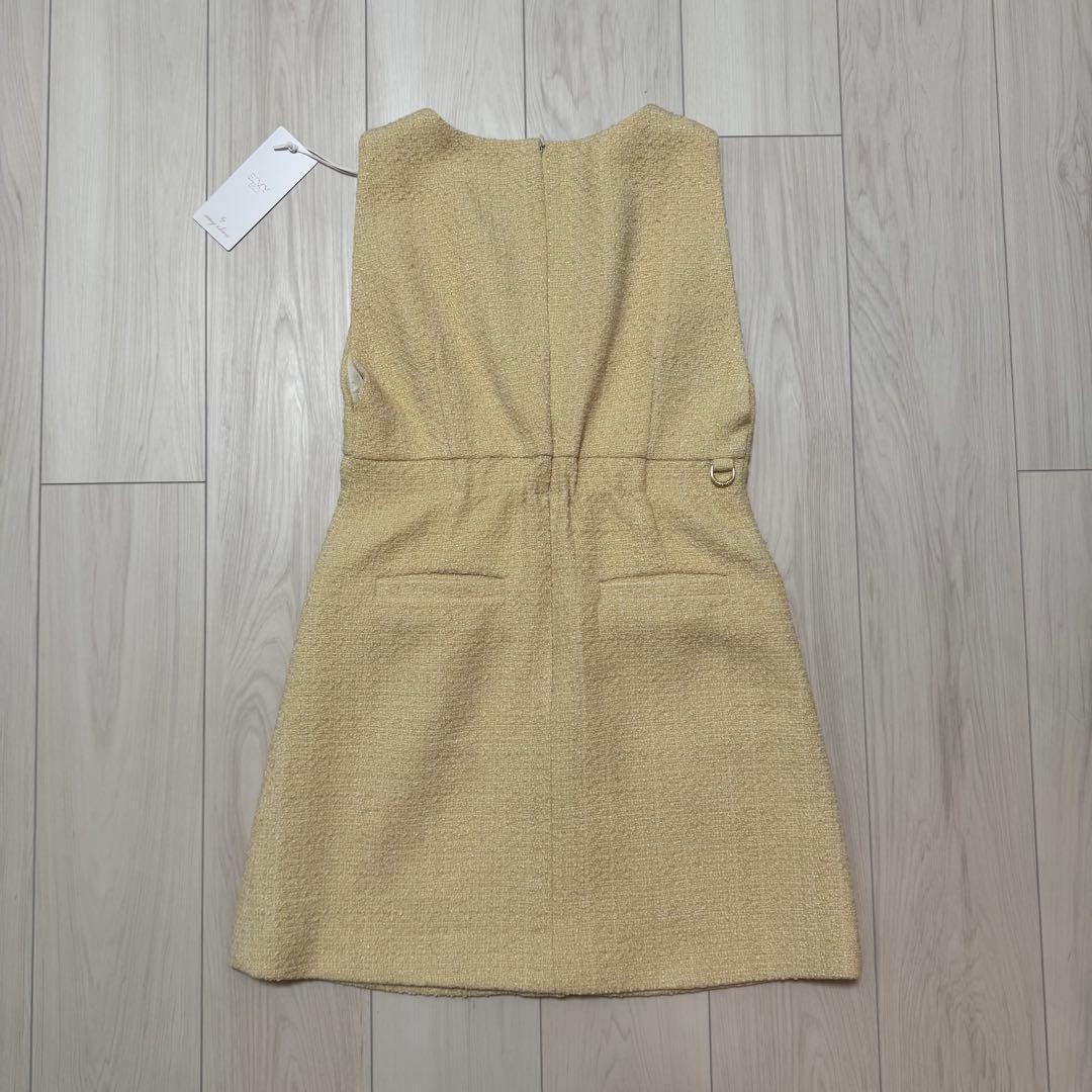 新品 EIMY GOLF セットアップ ミルキーツイード ワンピース イエロー