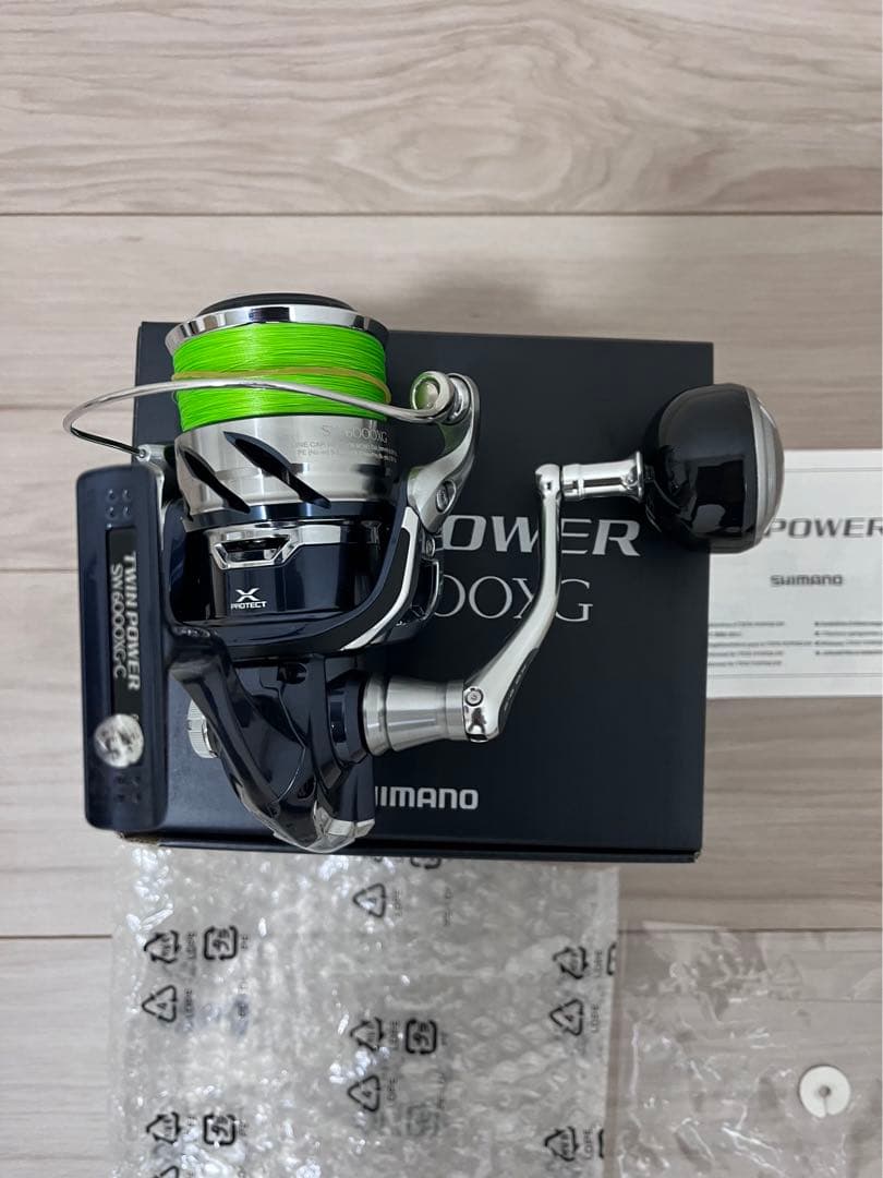 21ツインパワーSW6000ＸＧ美品　シマノピットブル8 300m2号未使用付