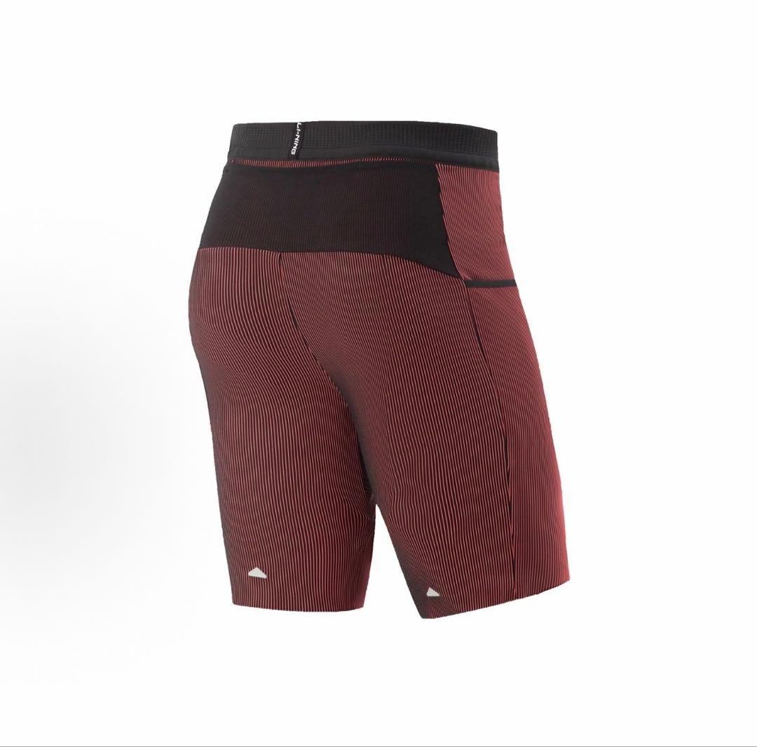 希少　リーニン Li-ning ハーフタイツ　赤黒 Lサイズ
