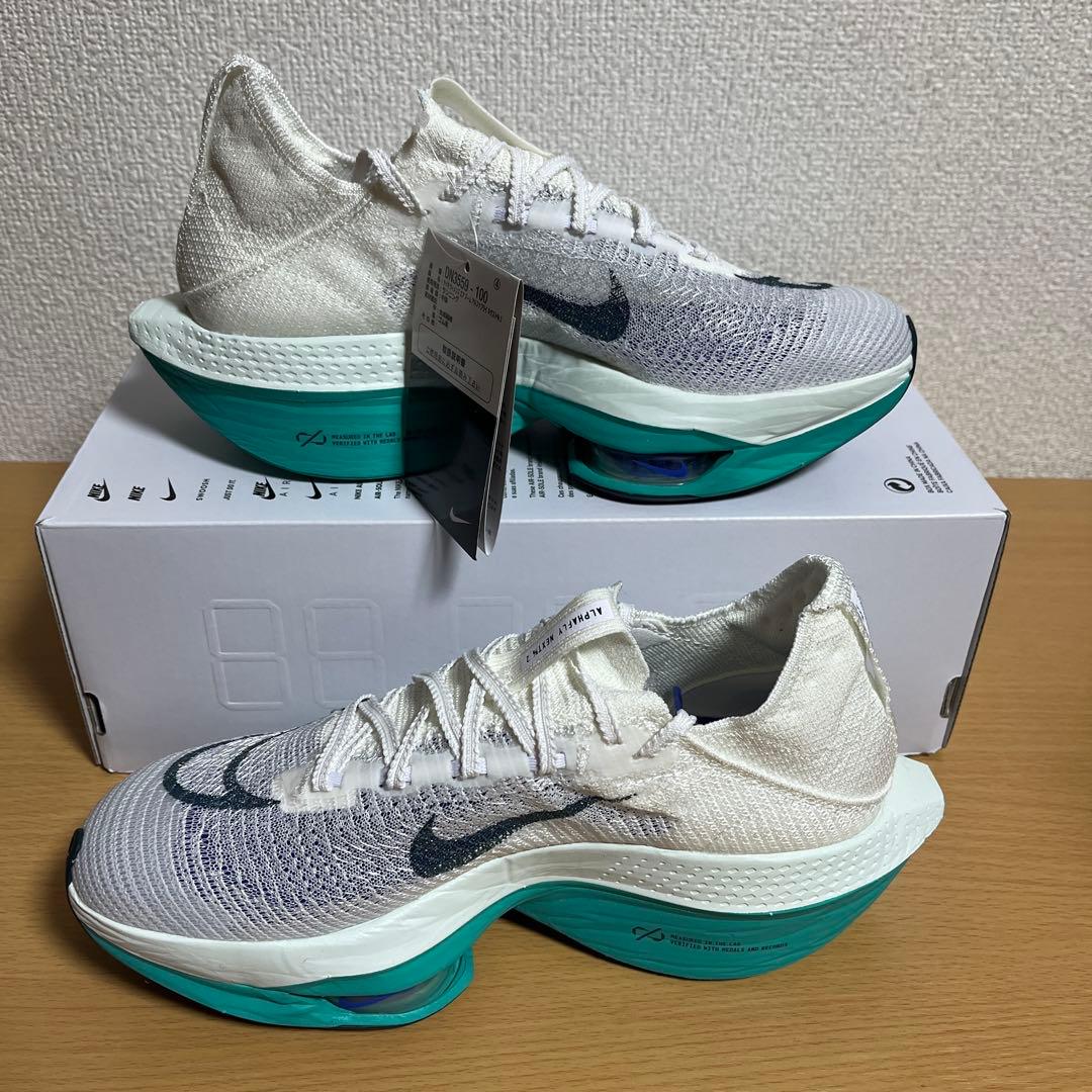 新品 W AIR ZOOM ALPHAFLY NEXT% 2 JADE 23cm