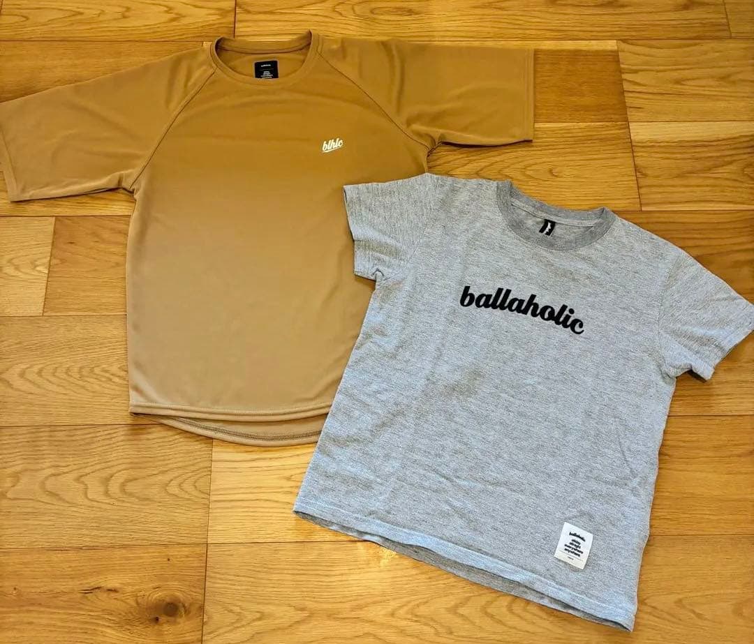ballaholic Tシャツ 2枚セット ベージュ グレー