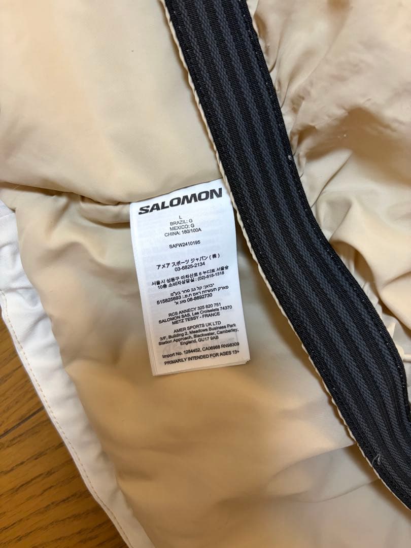 サロモン スキー ジャケット SALOMON ホワイト　白　Lサイズ