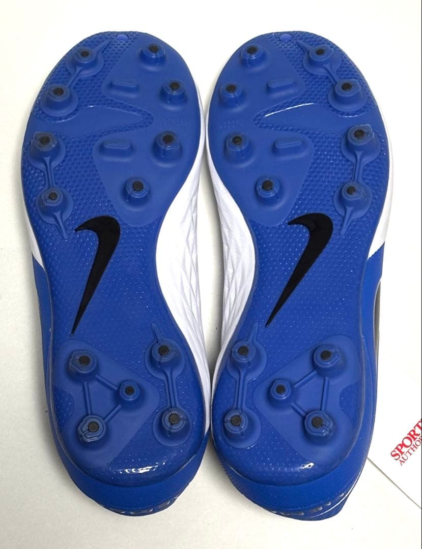 Nike Tiempoサッカースパイク ホワイト/ブルー 22cm