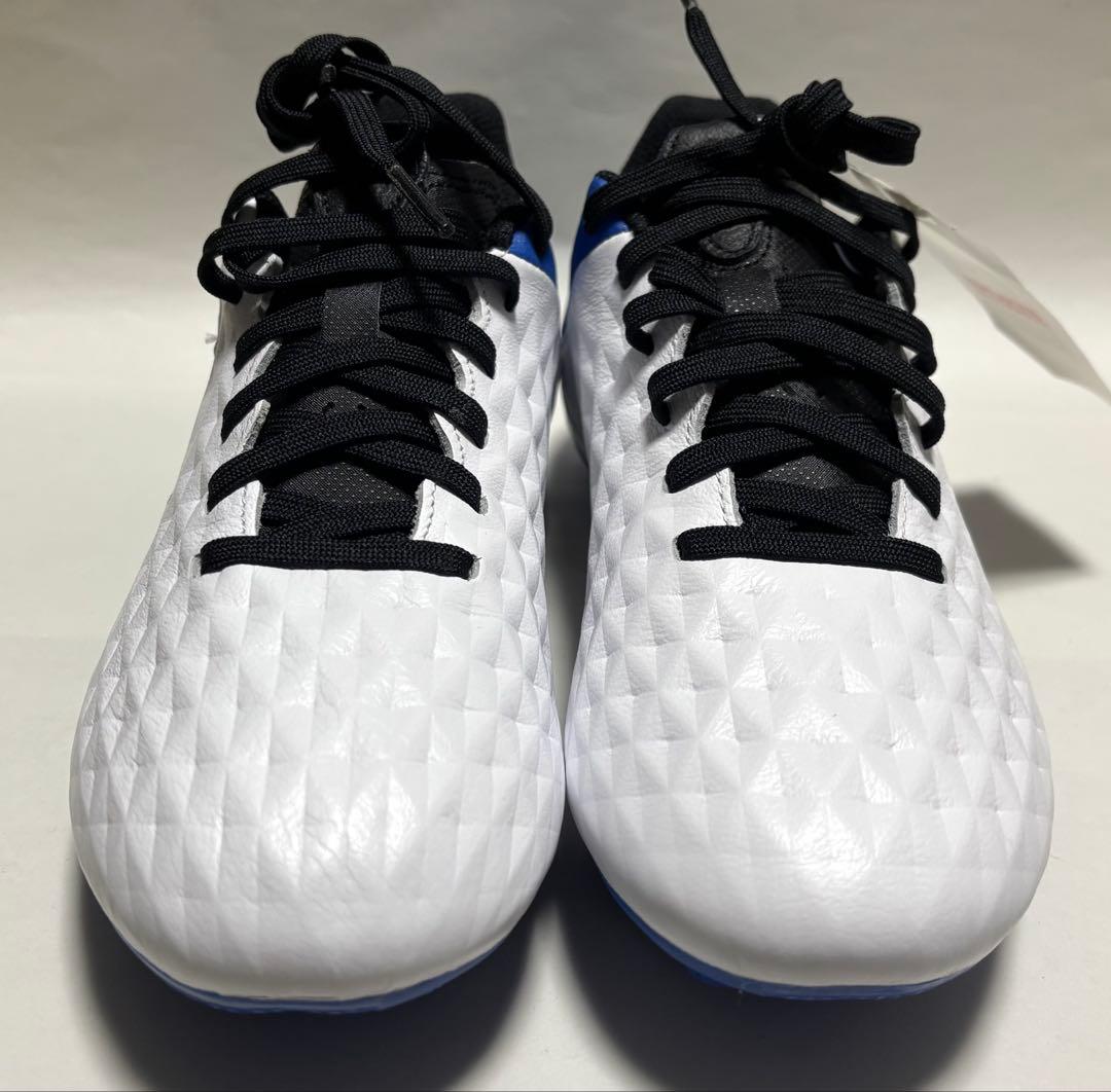 Nike Tiempoサッカースパイク ホワイト/ブルー 22cm