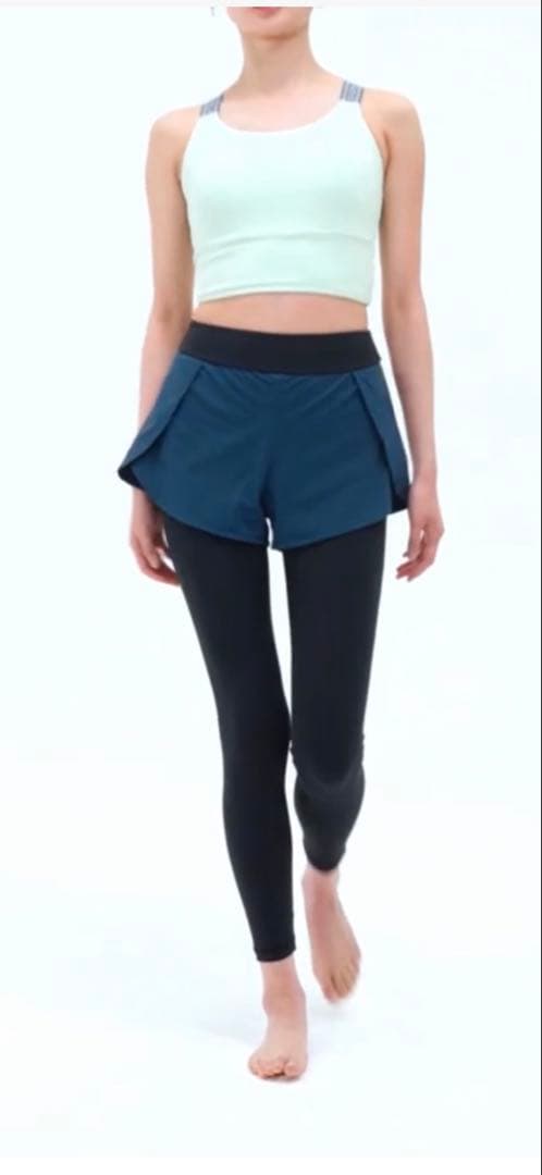［新品］Lava ショートパンツ付きベーシックレギンスＬ　 ヨガウェア