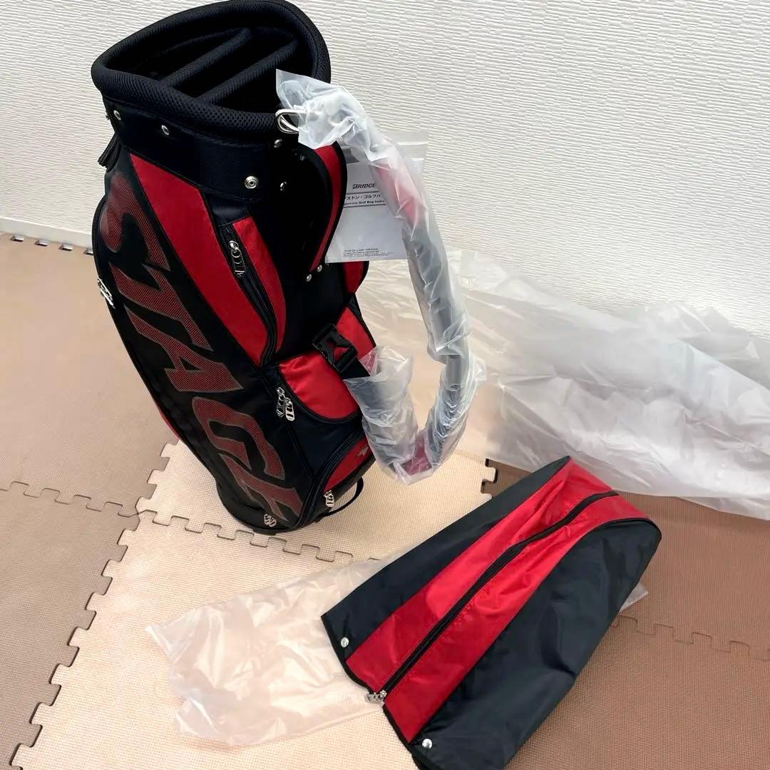 【新品未使用】TOURSTAGE キャディバッグ 赤黒