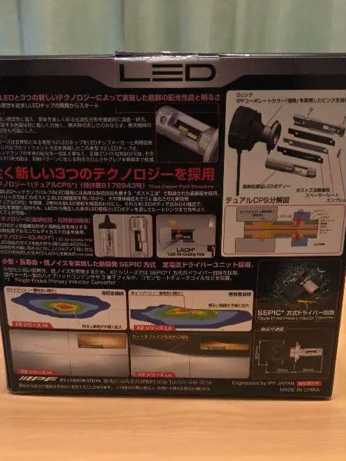 IPF H4 LED ヘッドランプバルブ X2 6500K 5400lm