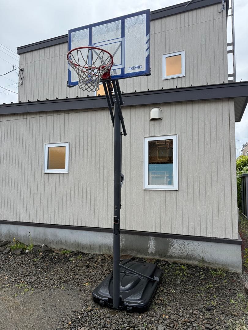 4月始動札幌LIFETIMEバスケゴールミニバス〜本格プレーまで高さ可動良好