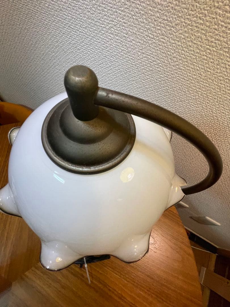 レトロ　乳白　ガラス　アンティーク　ライトスタンド　フリル　ランプ