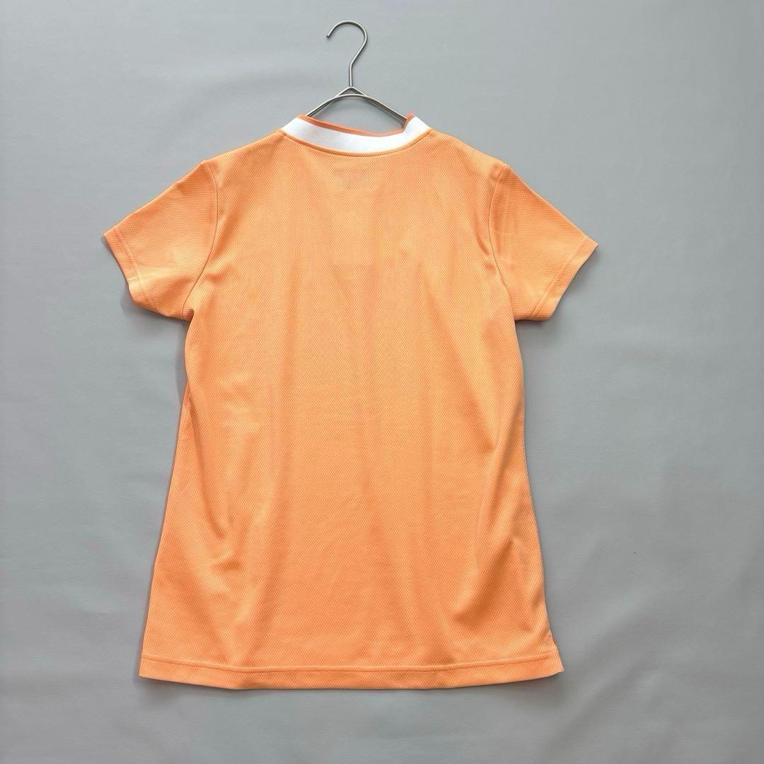 美品　ニューバランスゴルフ　2/L　オレンジ系　半袖カットソー　レディース