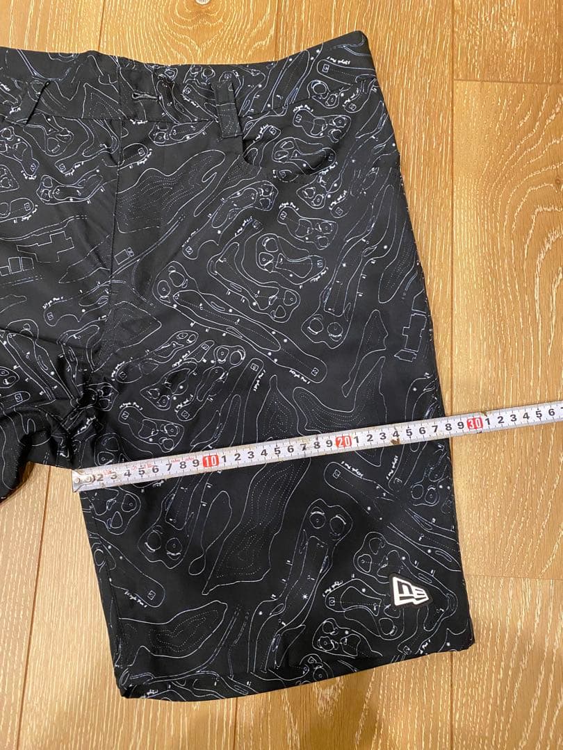 美品 ニューエラゴルフ ショートパンツ 半ズボン ゴルフコース柄 Ｌサイズ
