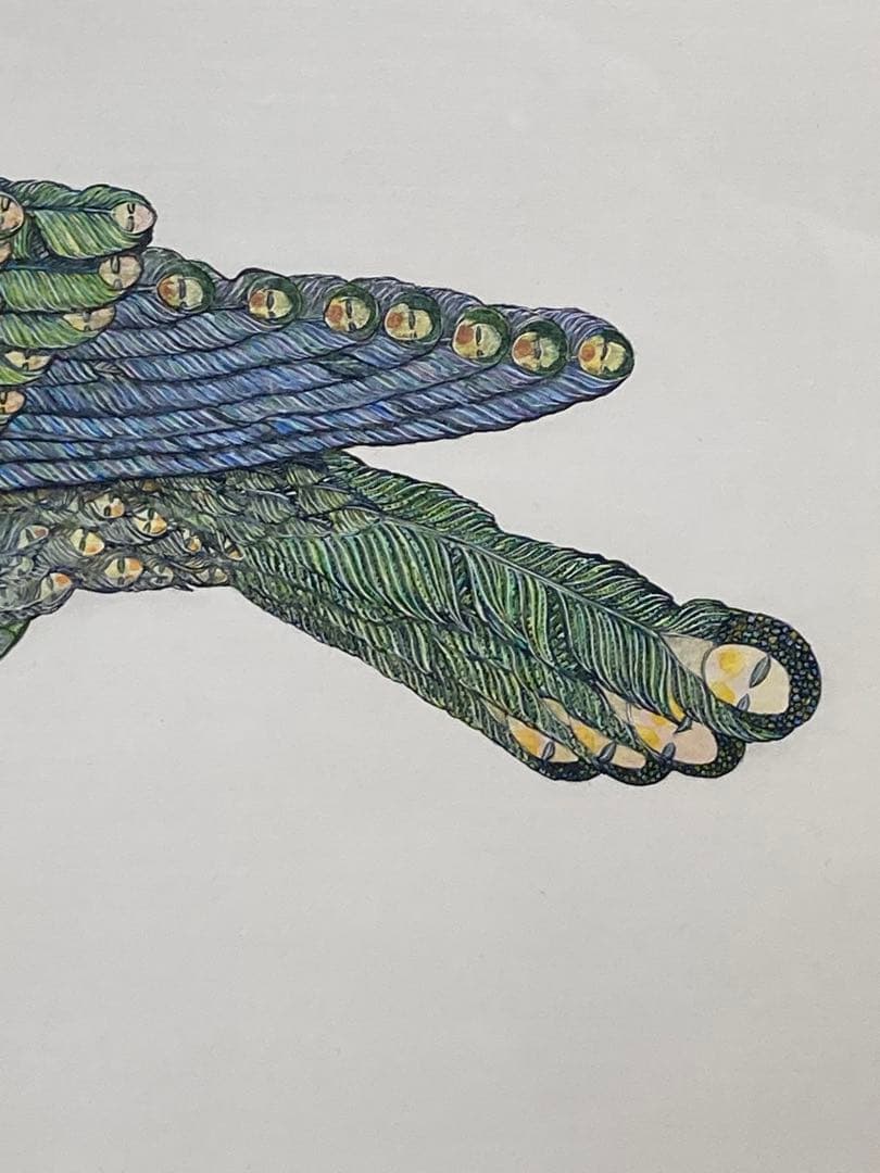 島谷晃 肉筆 アクリル画「The shadow of my self」1979年