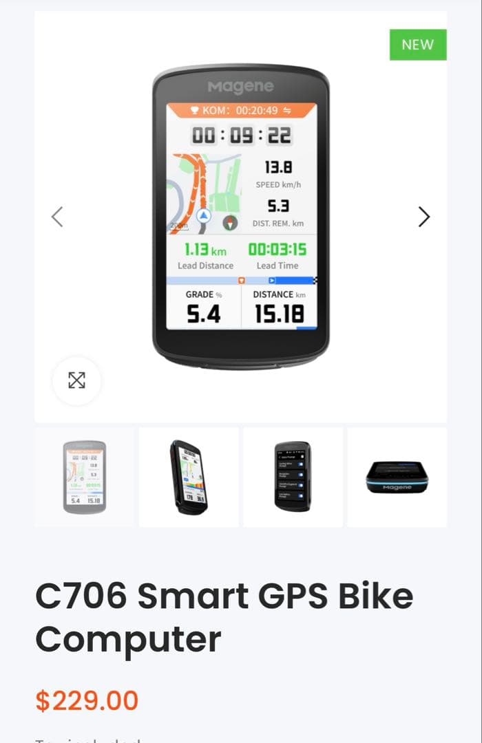 2026 Magene C706 GPSサイクルコンピューター