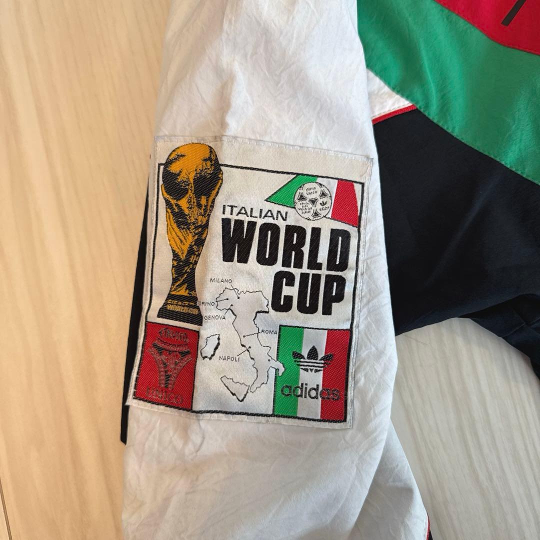 【激レア】90年代デッドストックadidas ジャケット1990伊W杯 コラボ