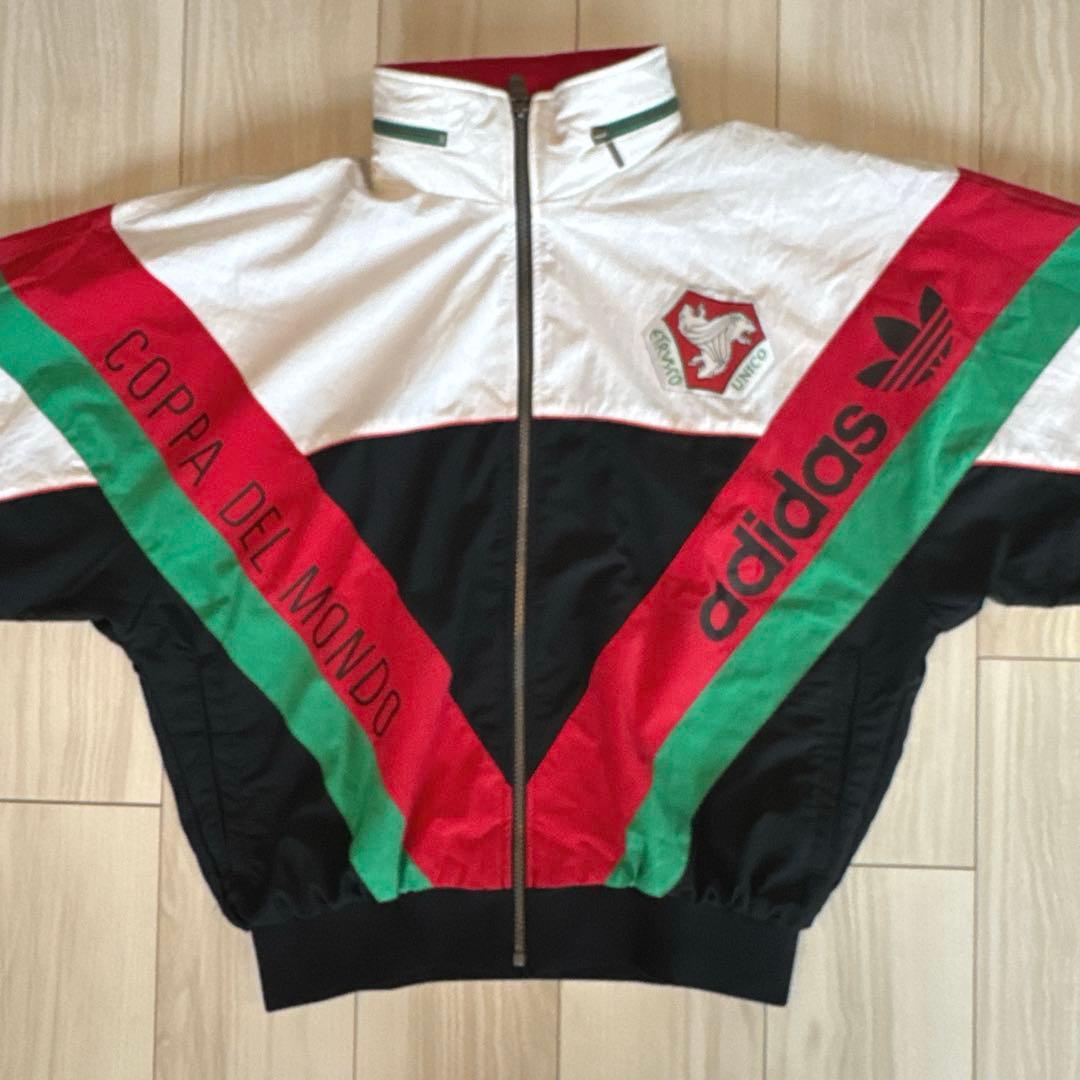 【激レア】90年代デッドストックadidas ジャケット1990伊W杯 コラボ