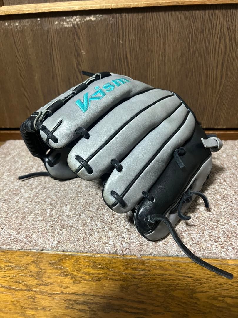 K-ism 軟式グローブ グレー/ブラック チェッカーWeb