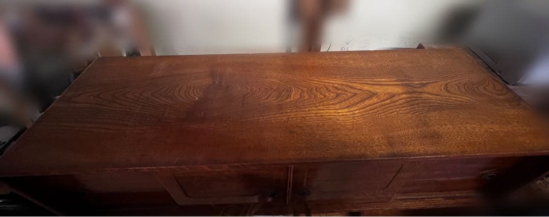 昭和レトロ 茶箪笥 欅 和家具 ガラス戸 飾り棚 高さ約170cm