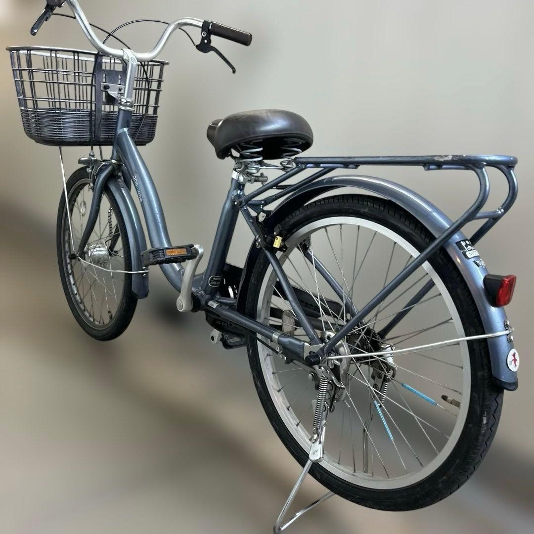 シティサイクル 自転車22インチ 前面バスケット付きアネモネ　点検永年無料付き☆