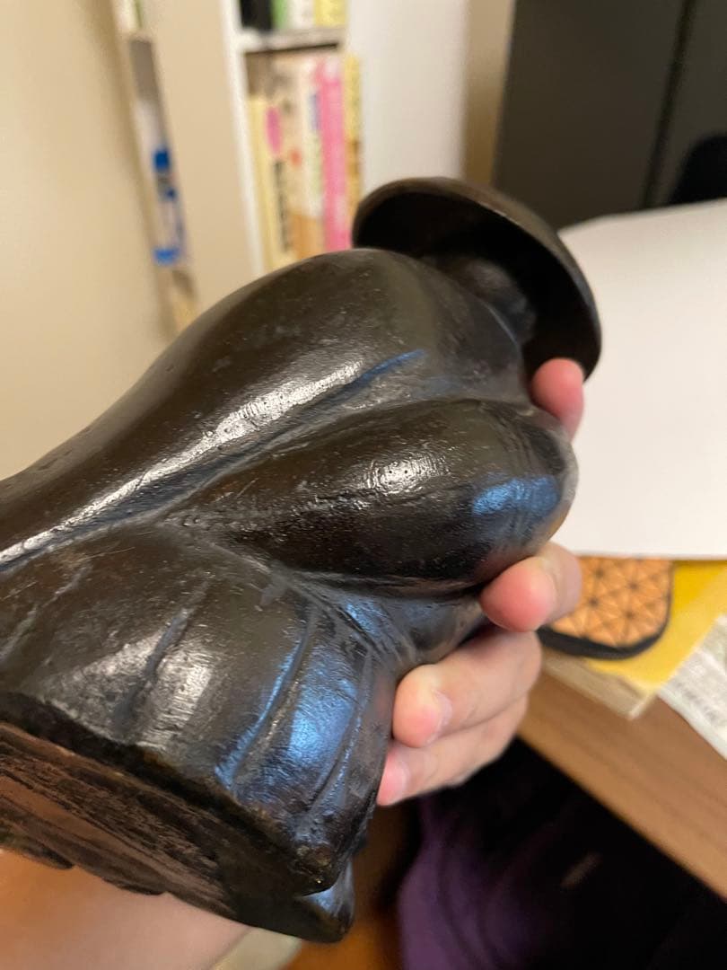 古備前 置物 猫を抱く西行法師 備前焼 松尾芭蕉