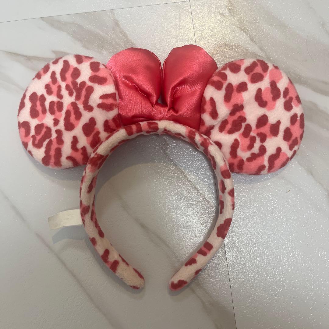 【レア】ディズニー ミニー カチューシャ ピンク ヒョウ柄レオパード