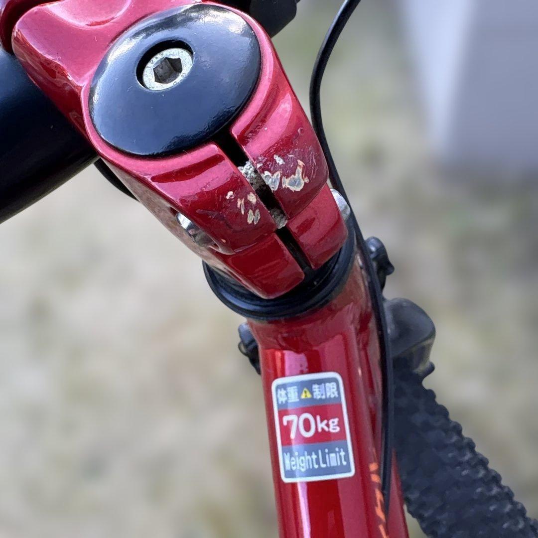 引取限定近隣応相談　岐阜県　ヨツバサイクル 24インチ レッドキッズバイク