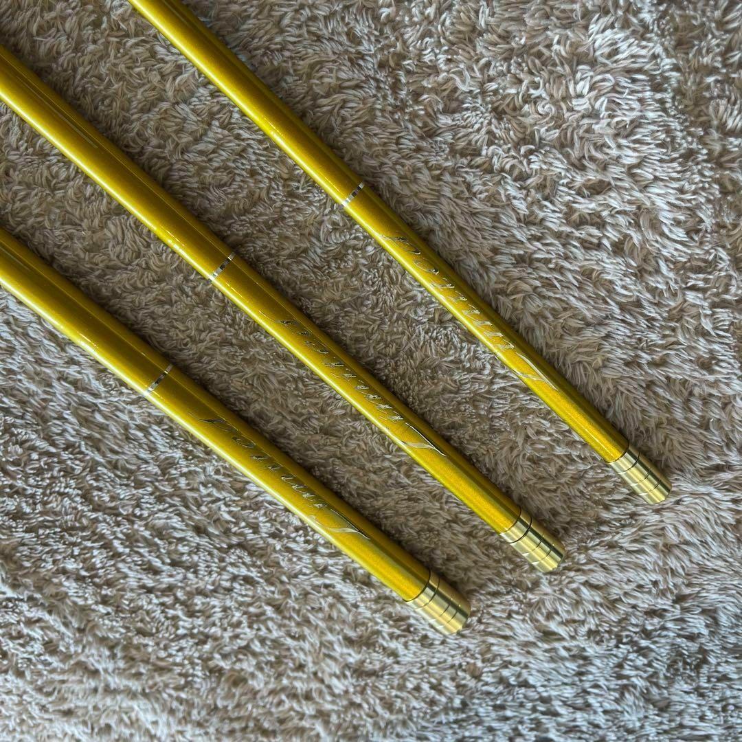 のべ竿　3本セット 4.5m 5.4m 6.3m カーボン 金　ゴールド
