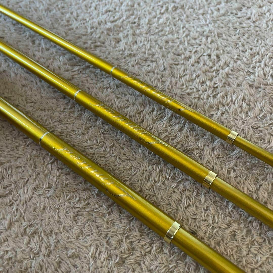 のべ竿　3本セット 4.5m 5.4m 6.3m カーボン 金　ゴールド