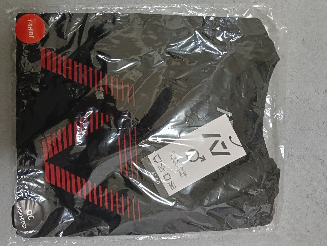 A7 バーグリップTシャツ　メンズS　レッドダウン