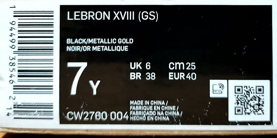 ナイキ LEBRON XVIII (GS)