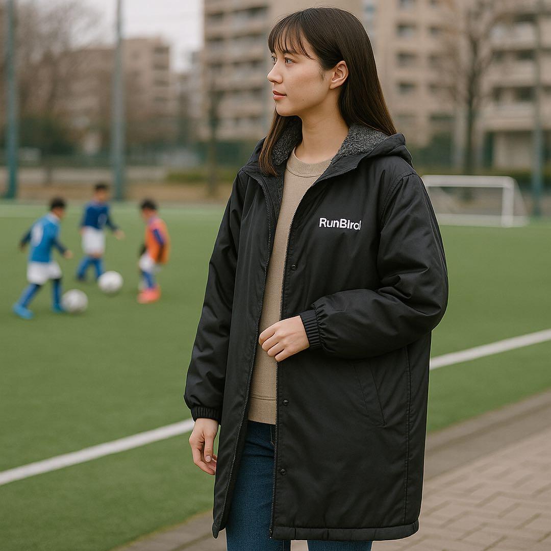 ★セール品★MIZUNO × RunBird ベンチコート 裏ボア M Y2K