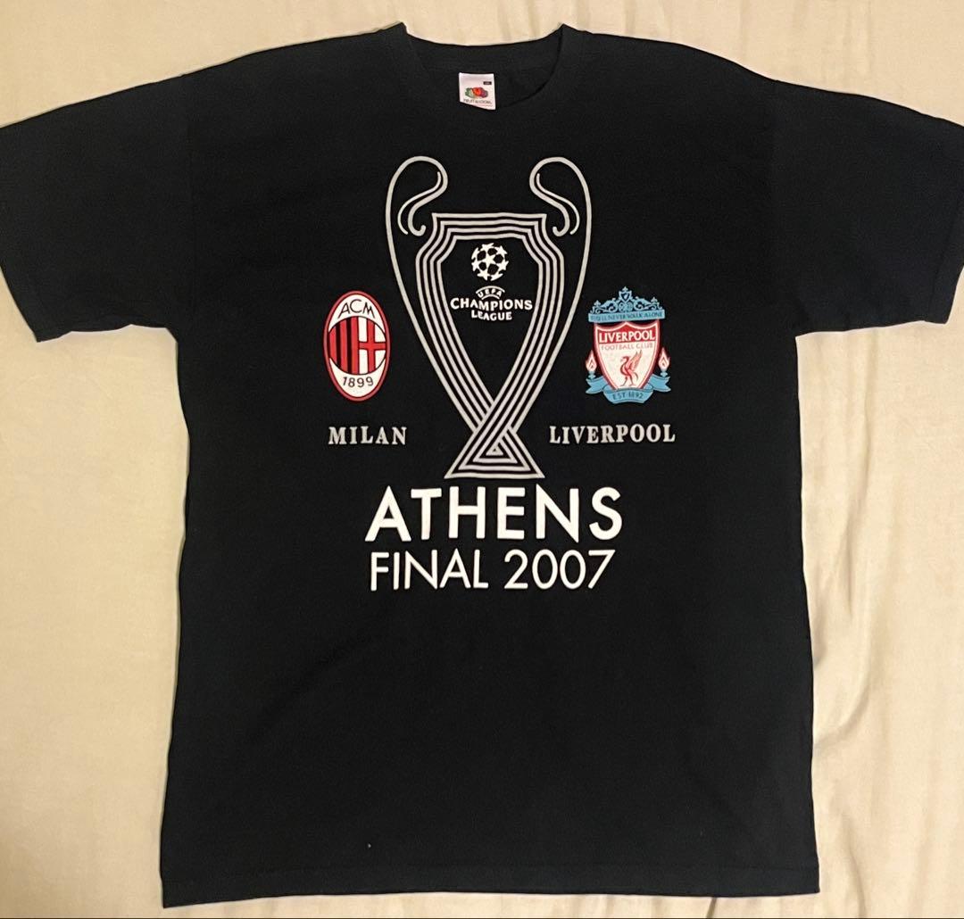 チャンピオンズリーグ 2007年 アテネ決勝 Tシャツ　リヴァプール　ミラン