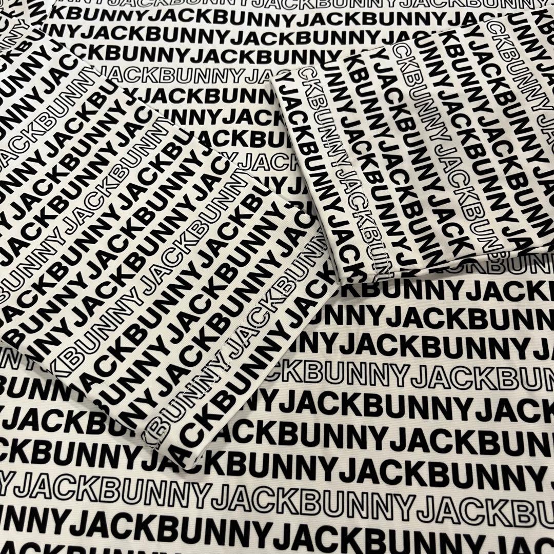 【新品未使用】Jack Bunny!! 白　モックネックシャツ 総柄 L