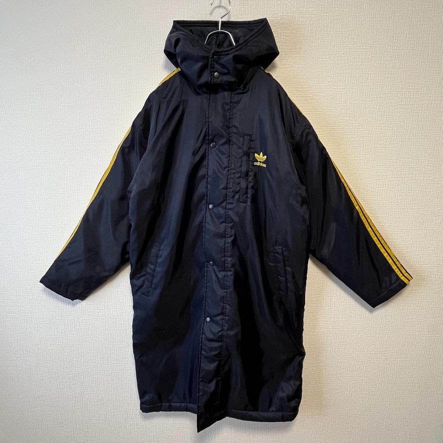 adidas アディダスオリジナルス ３ストライプス 刺繍ロゴ ベンチコート