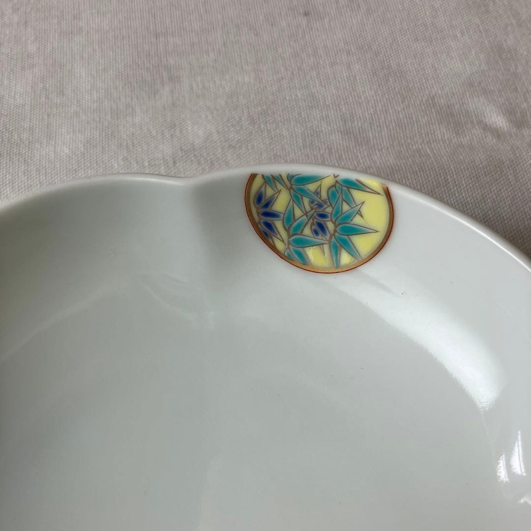 深川製磁　寿赤絵　睦皿揃　梅型　小皿　宮内庁御用達　未使用　木箱入　ヴィンテージ