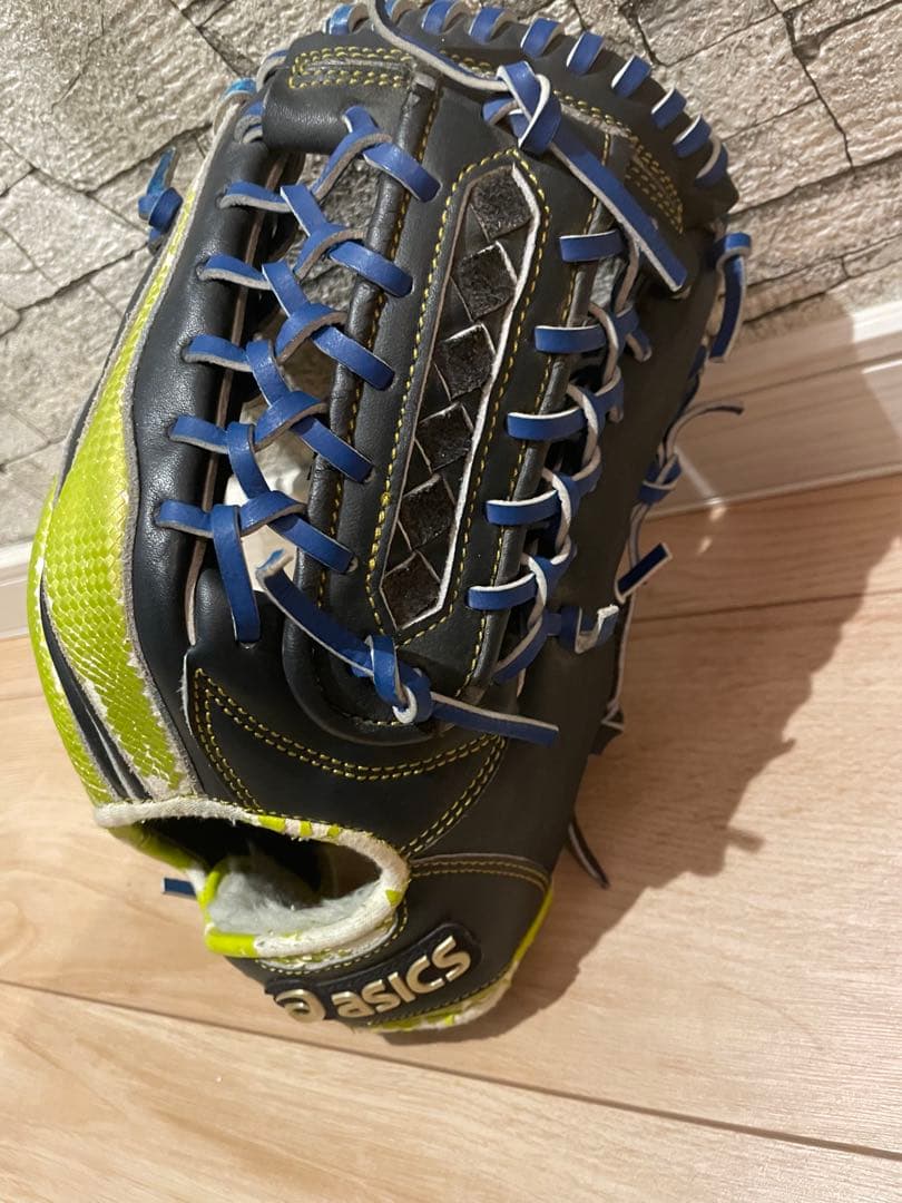 asics 野球用グローブ 黒/緑