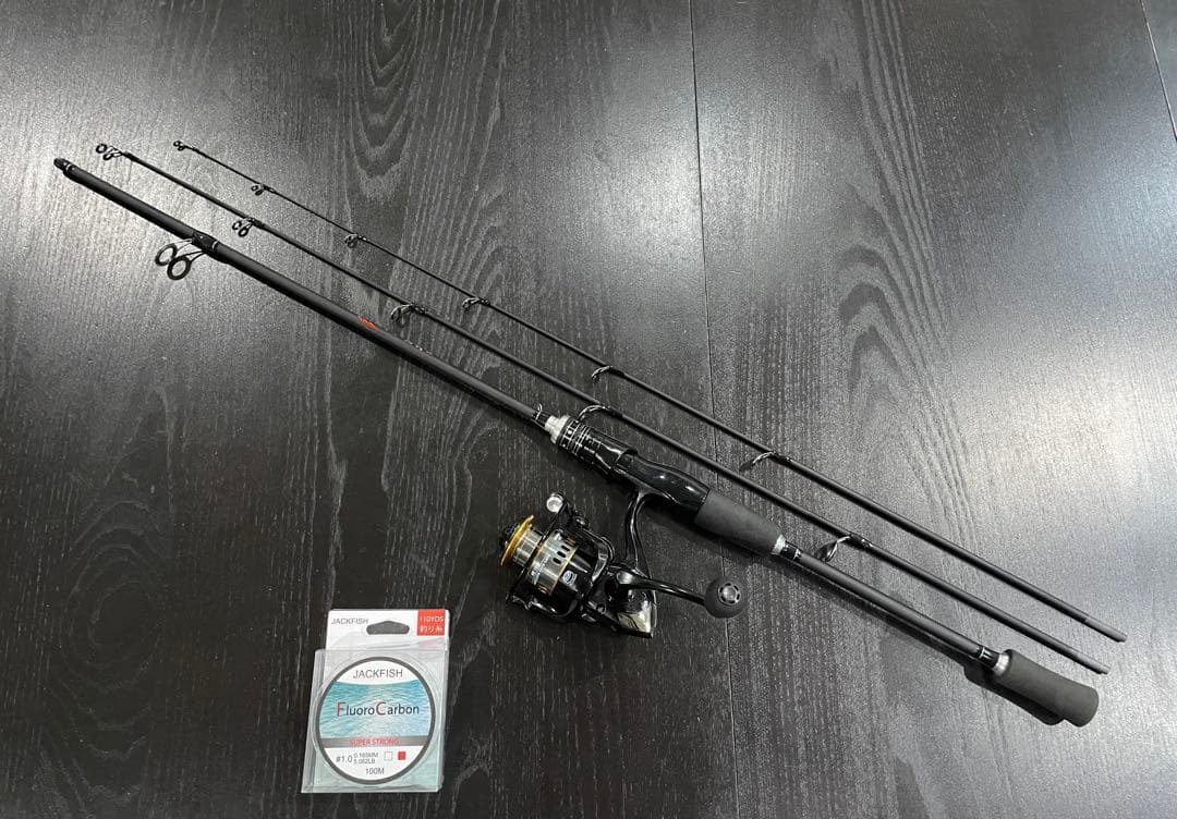 釣りセット2ピーススピニングロッド（180㌢）穂先2本付き3000番リールライン